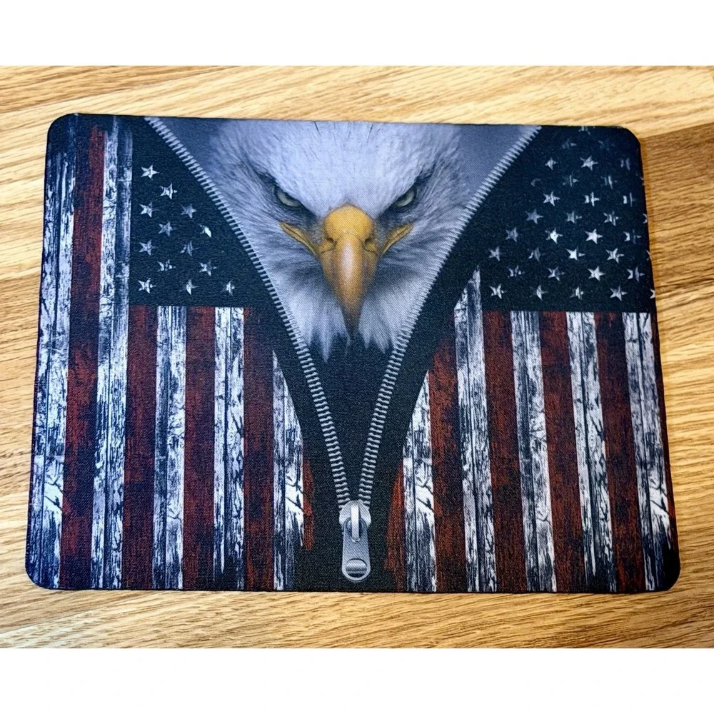USA Eagle And Flag Mousepad     8.5 X 7